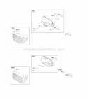 Exhaust System Diagram and Parts List for  Briggs and Stratton Engine